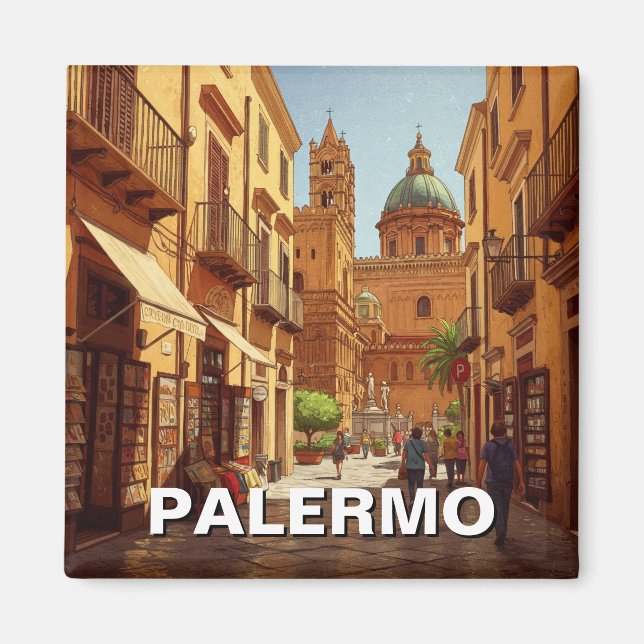 Palermo Sicily Italy Travel Magnet (Vorne)