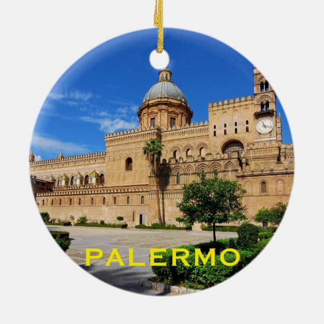 Palermo Sicily Picture Christmas Ornament (Hinten)