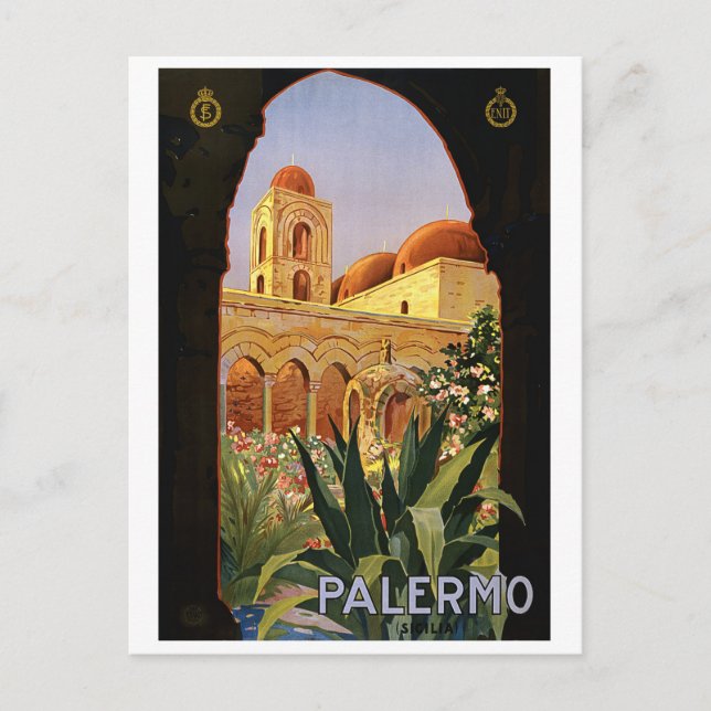Palermo, Sizilien, Italien, Vintage Postkarte (Vorderseite)
