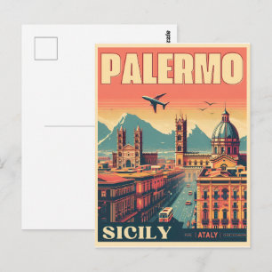 Palermo Sizilien italienische Vintage-Geschenke Postkarte