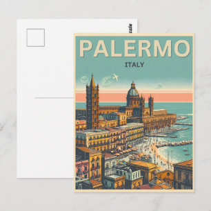Palermo Sizilien italienische Vintage-Geschenke Postkarte