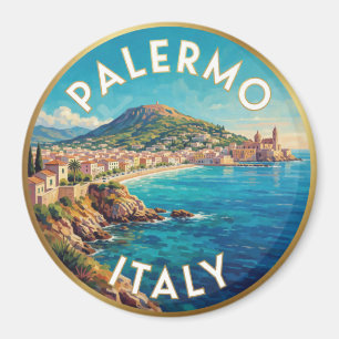 Palermo Sizilien Küsten-Reiseszene ☀️ Magnet