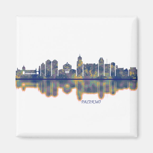 Palermo Skyline Magnet (Vorne)