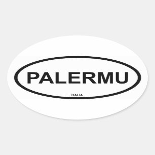 PALERMU OVALER AUFKLEBER