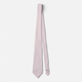 Palest Dusty Rose Rosa Versteckte Initialen Solid Krawatte
