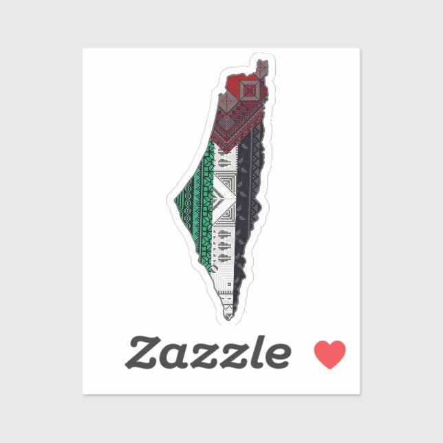 Palestina Embroidery täreez Pattern Karte frei Aufkleber (Blatt)