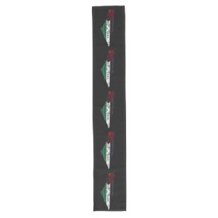 Palestina Embroidery täreez Pattern Karte frei Großer Tischläufer