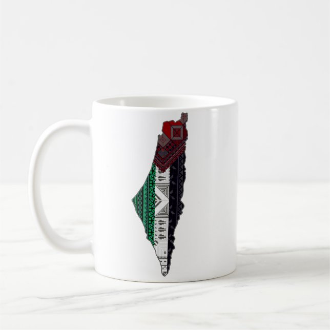 Palestina Embroidery täreez Pattern Karte frei Kaffeetasse (Links)