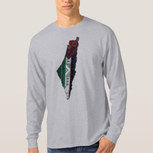 Palestina Embroidery täreez Pattern Karte frei T-Shirt
