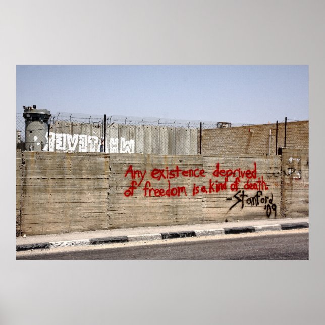 Palestine Apartheid Wall Graffiti Poster (Vorne)