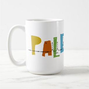 PALESTINE Arabischer Name Bunt Kaffeetasse