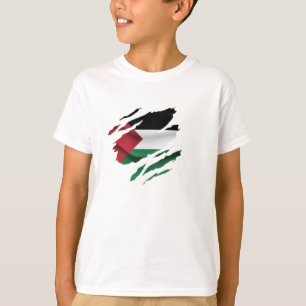 Palestine arraché orgueil Drapeau T-shirt Jeu d'or