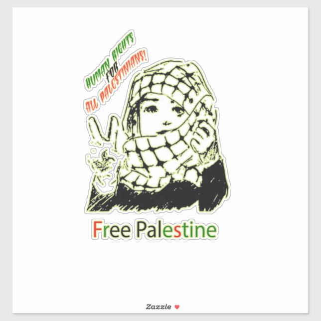 Palestine Car Sticker, palästinensische Flag Decal Aufkleber (Blatt)