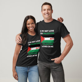 Palestine Drapeau Vit En Moi. T-shirt Palestine li