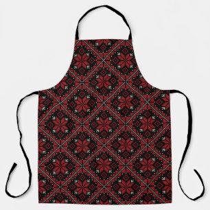 Palestine Embroidery Tatreez Pattern12 crm-red Schürze