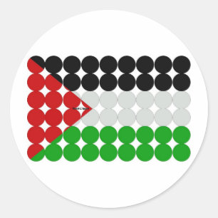 Palestine Flag Circles Runder Aufkleber