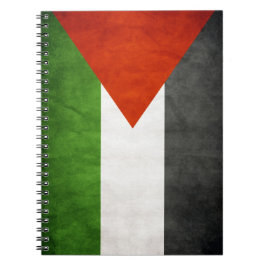 Palestine Flag Notebook Grunge Aged Style Notizblock