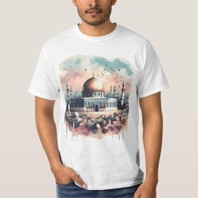 Palestine Gaza Sauvons la mosquée Al Aqsa T-shirt (Devant)