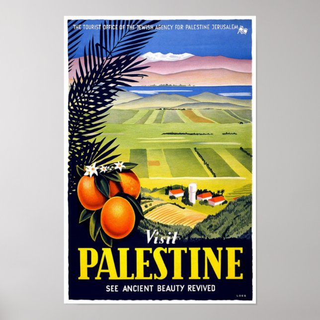 Palestine Holy Land Vintage Travel Art Poster (Vorne)