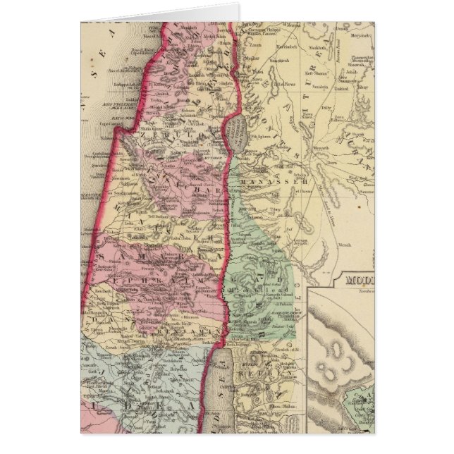 Palestine, Jerusalem Map by Mitchell (Vorne)