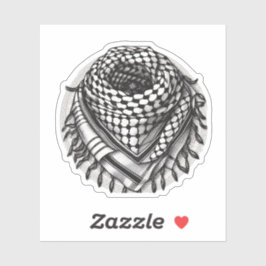 PALESTINE-Keffiyeh Aufkleber