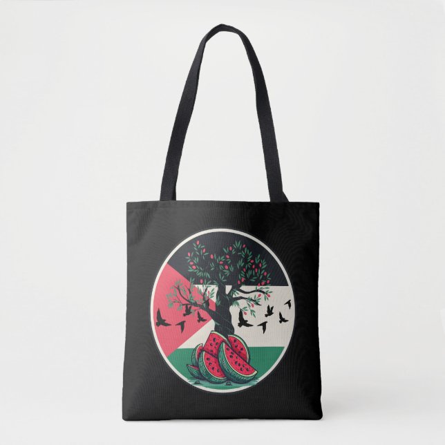 Palestine Kulturschatz Olivenweg Tasche (Vorderseite)