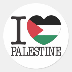 Palestine Liebe v2 Runder Aufkleber