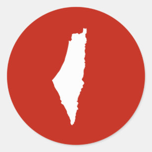 PALESTINE MAP RUNDER AUFKLEBER