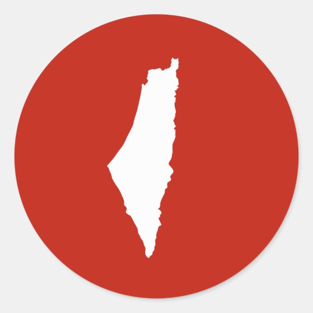 PALESTINE MAP RUNDER AUFKLEBER (Vorderseite)
