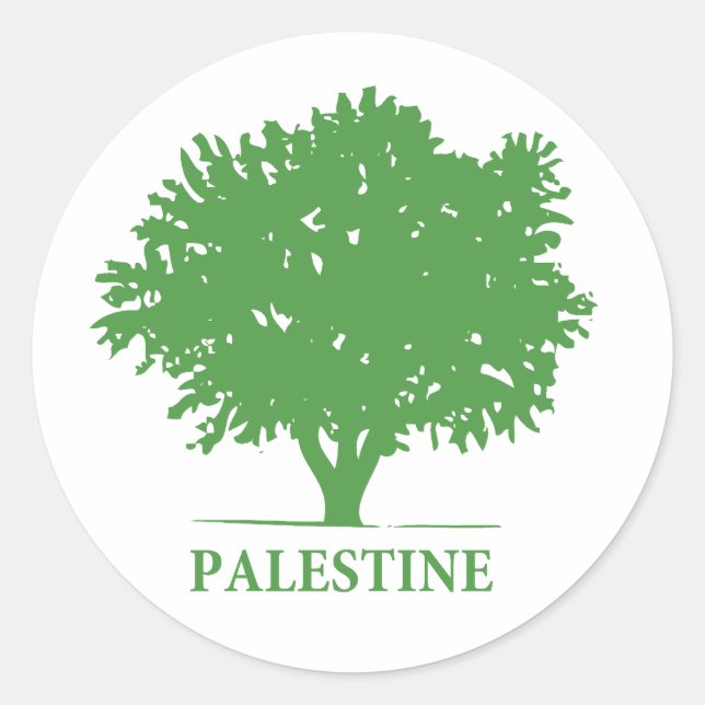 Palestine Olive Tree to Shirt Runder Aufkleber (Vorderseite)
