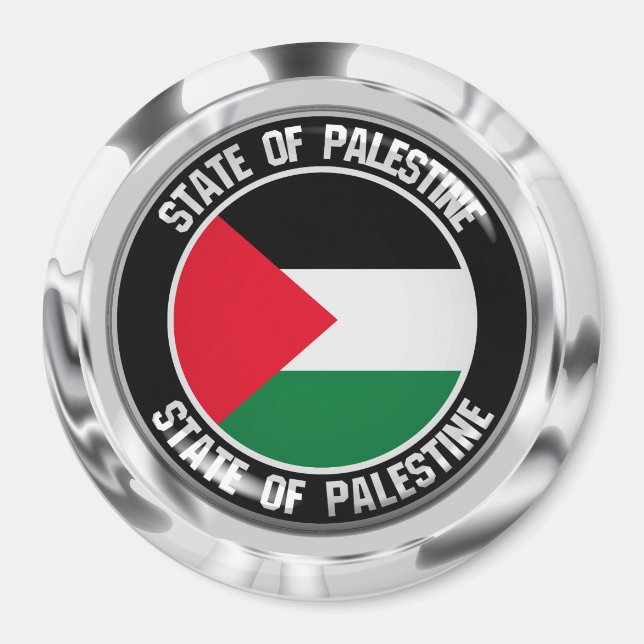 Palestine Round Emblem Magnet (Vorne)