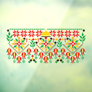 Palestine Tatreez Traditionelle Stickerei Fensteraufkleber