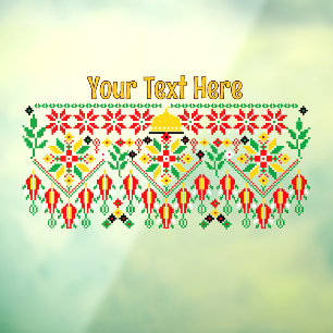 Palestine Tatreez Traditionelle Stickerei Fensteraufkleber