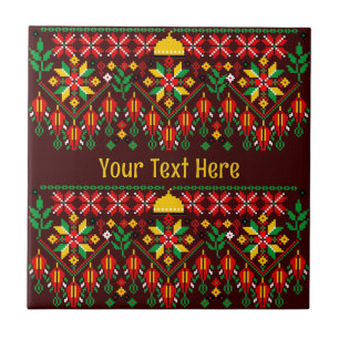 Palestine Tatreez Traditionelle Stickerei Fliese