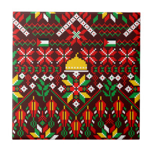 Palestine Tatreez Traditionelle Stickerei Fliese