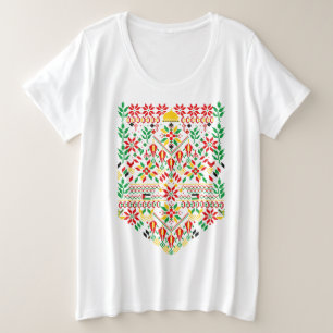 Palestine Tatreez Traditionelle Stickerei Große Größe T-Shirt