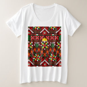 Palestine Tatreez Traditionelle Stickerei Große Größe T-Shirt