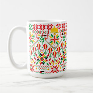 Palestine Tatreez Traditionelle Stickerei Kaffeetasse