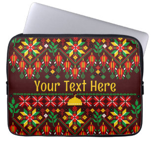 Palestine Tatreez Traditionelle Stickerei Laptopschutzhülle