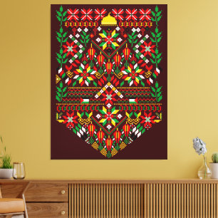 Palestine Tatreez Traditionelle Stickerei Leinwanddruck