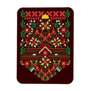 Palestine Tatreez Traditionelle Stickerei Magnet