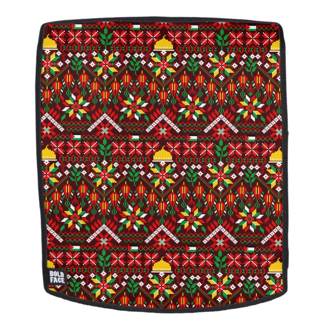 Palestine Tatreez Traditionelle Stickerei Rucksack (Abnehmbare Front)