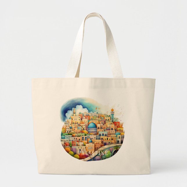 Palestine Tote Bag Jumbo Stoffbeutel (Vorne)