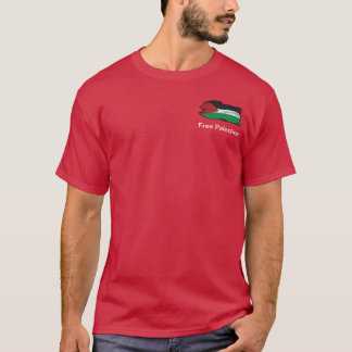 Palestine : Un T-shirt avec un drapeau