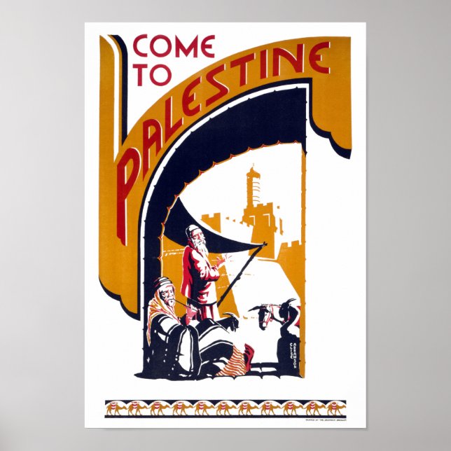 Palestine Vintage Travel Poster - Wiederherstellun (Vorne)