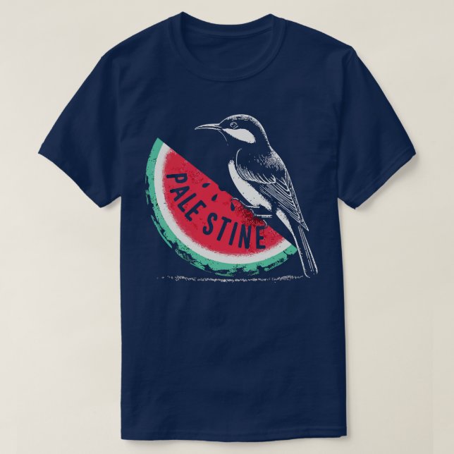 Palestine Watermelon and Sunbird T-Shirt (Design vorne)