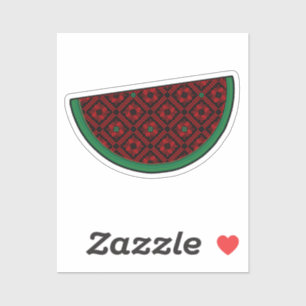 Palestine watermelon Embroidery red tatreez Aufkleber