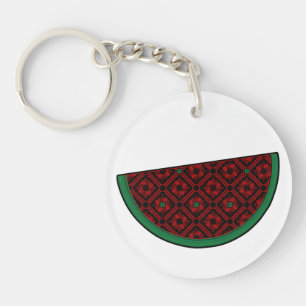 Palestine watermelon Embroidery red tatreez Schlüsselanhänger