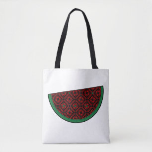 Palestine watermelon Embroidery red tatreez Tasche