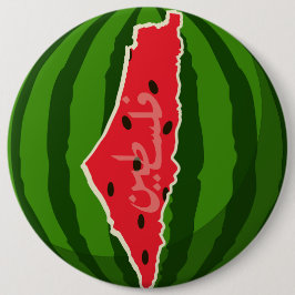 Palestine Watermelon Flag Map Freie Palästinenser. Button